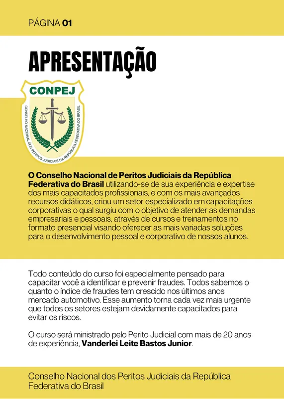 Material do projeto Curso Conpej